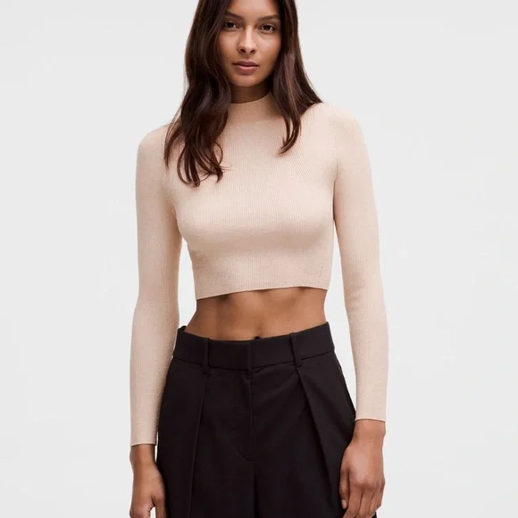 NEW WITH TAGS Lululemon Athletica GLITTER KNIT TWIST BACK LONG SLEVE - Picture 1 of 6